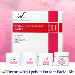 A+ Professional Range 4 Step Detan With Lychee Extract Facial Kit- 200 g image 3