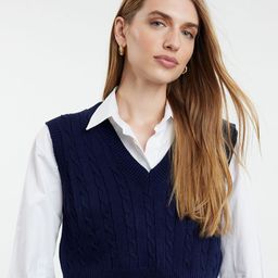 Trendyol Women Cable Knit Crop Sweater Vest-image-92