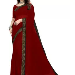 KALINI Embroidered Pure Georgette Fusion Saree-picture-18