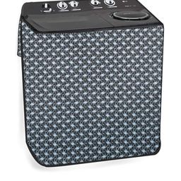 The Furnishing Tree Washing Machine Cover Interlocked Ropes Pattern Grey Compatible for Whirlpool 8-image-86