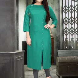 Rinbin Keyhole Neck Button Detailing Straight Kurta-picture-52
