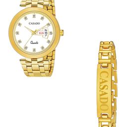CASADO Men Analogue Watch with Bracelet 606-WHITE-GOLD-BRACELET-GOLD-image-112