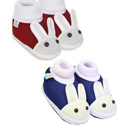 NESKA MODA Unisex Kids Pack Of 2 Cotton Booties-picture-31