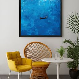 999Store Blue & Green Diver Ocean Canvas Wall Art-image-28