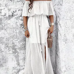 bebe Off-Shoulder Maxi Dress-image-44