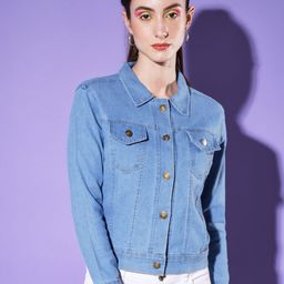 DIMPY GARMENTS Women Lightweight Denim Jacket-image-22