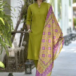 SHREE LAXMINARAYAN EXPORT Women Panelled Kurta with Trousers & With Dupatta-picture-45