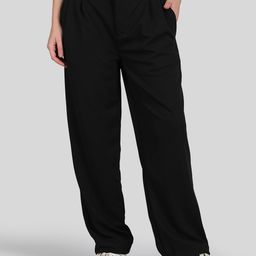 Raxedo Women Pleated Relaxed Fit Korean Pants-image-90