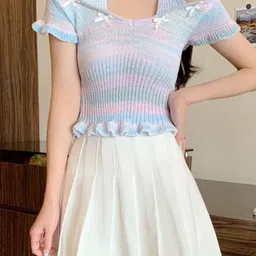 KPOP Women Dyed Halter Neck Top-image-23