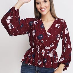 JAKANARY Women Floral PrintedPeplum Top-picture-31