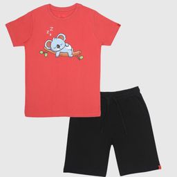 CHILINS Unisex Kids Printed T-shirt with Shorts-image-78