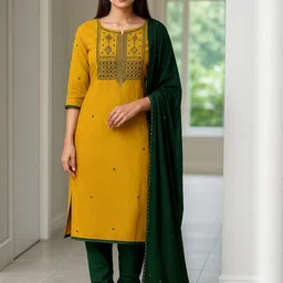 Silakaari Embroidered Pure Cotton Unstitched Dress Material-picture-30