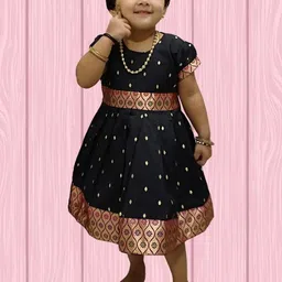 Mom and Me Black Cotton Dresses-image-80