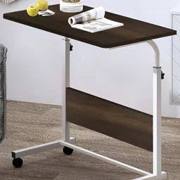 Torche Brown Height Adjustable Movable Multipurpose Study Table With Wheels image 3