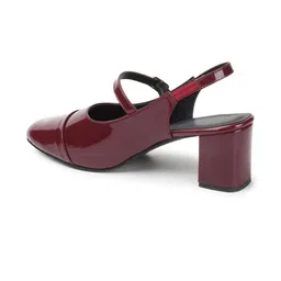 SELFIEE Glossy Finish Block Heel Mules image 4