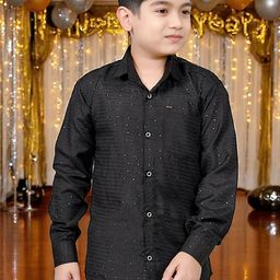 Atly Boys Horizontal Striped Spread Collar Cotton Party Shirt-picture-37