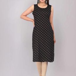 Rainy Rose Women Viscose Rayon Solid Straight Kurta-12