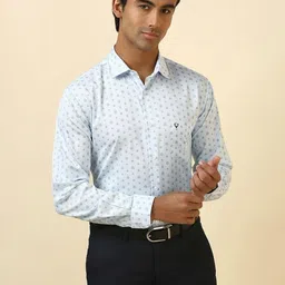 Allen Solly Floral Printed Spread Collar Slim Fit Formal Pure Cotton Shirt-picture-45
