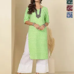 Anouk Rustic Women Pack Of 4 Ethnic Motifs Printed Crepe Kurta-10