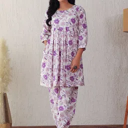 GMI Printed Pure Cotton Tunic With Trouser Co-Ords-picture-55
