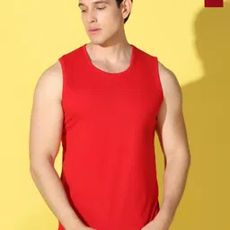 WOOSTRO 2-Pcs Odour-Free Combed Cotton Innerwear Vests VWS26(PLAIN RED)(HARD MAROON)-picture-50