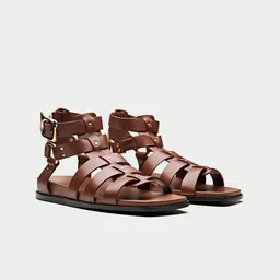 Oroh Women Gladiators with Buckles Flats-image-60