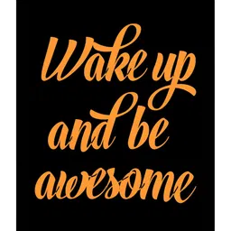 Inephos Black & Orange-Coloured Typography Printed Paper Creative Artwork Sticker-15