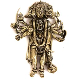 The Spiritual Living Gold Toned Panchmukhi Hanuman Wall Decor-picture-31