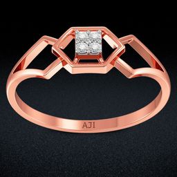 Joyalukkas 18KT Stone Studded Diamond Finger Ring-image-10