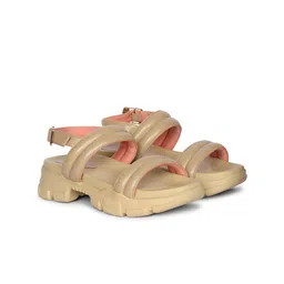 DressBerry Women Textured Flatform Sandals-41