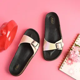 knoos Women Open Toe Flats with Buckles-image-2