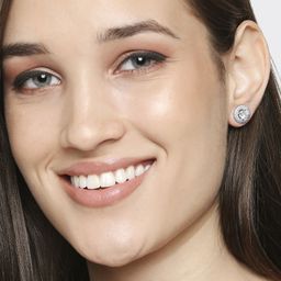 fabula Set of 2 Cubic Zirconia Studded Oval & Round Shaped Studs image 3