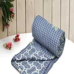 RRC Gunmetal-Toned Floral Microfiber Summer 150 GSM Single Bed Dohar-picture-13