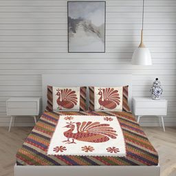 sj designer 180 TC Cotton King Printed Flat Bedsheet-picture-5