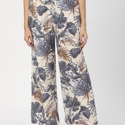 Mystere Paris Women Floral Printed Flared Palazzos-image-33