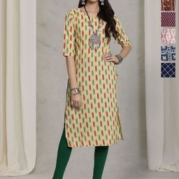 7Threads Women Pack Of 6 Ethnic Motifs Printed Floral Crepe Kurta-image-69
