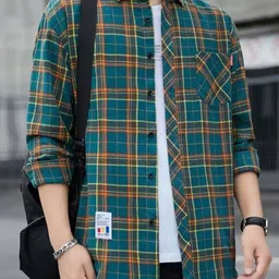 StyleCast Men Tartan Checks Opaque Checked Casual Shirt-image-58