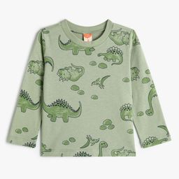 Koton Boys Printed Applique T-shirt-image-69