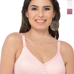 College Girl Cg1304 Pack Of 3 Cotton Full Coverage Lightly Padded Minimizer Bra-image-70