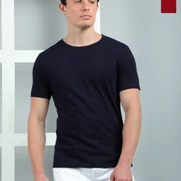 Dollar Men Pack of 2 Solid Round Neck Cotton Slim Fit T-shirts-image-33