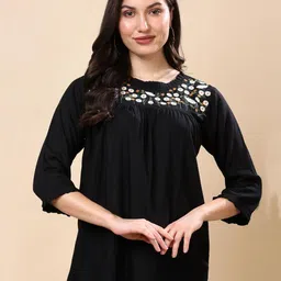 girlsify Women Embroidered Round Neck Top-image-85