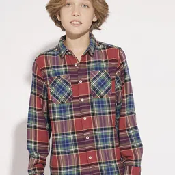 Jack & Jones Junior Boys Opaque Checked Casual Shirt-image-52