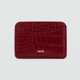 MANGO Women Animal Textured Card Holder-7