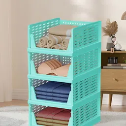 Aura Green 4 Pieces Storage Wardrobe Organisers-8