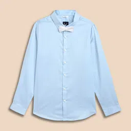 Allen Solly Junior Boys Slim Fit Spread Collar Pure Cotton Opaque Shirt-picture-20