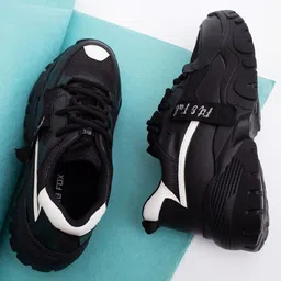 Big Fox Women Round Toe Lace-Ups Sneakers-46