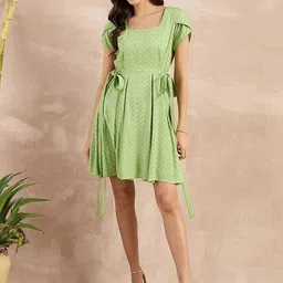 First Resort by Ramola Bachchan Printed Organic Cotton A-Line Dress-image-40