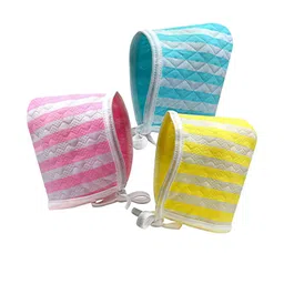 KIDSKA Kids Pack of 3 Striped Caps-14