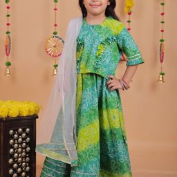 UNBIND Girls Printed Ready to Wear Lehenga & Blouse With Dupatta-picture-13