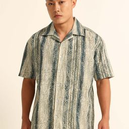 THE BEETEL HOUSE Men Comfort Oversized Fit Abstract Printed Pure Cotton Casual Shirt-picture-18
